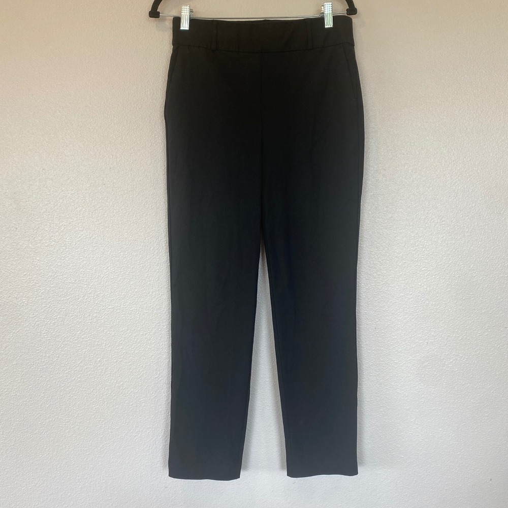 Catherine Malandrino Womens Black High Rise Straight Leg Dress Pants Small